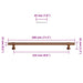 Mânere de dulap, 5 buc., bronz, 480 mm, oțel inoxidabil - WALTI WALTI