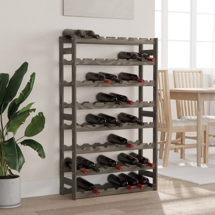 Suport sticle de vin, 56 sticle, gri, lemn masiv de pin - WALTI WALTI