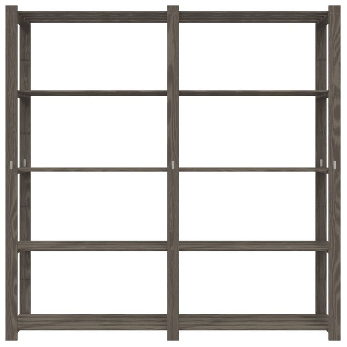 Suport depozitare 5 niveluri gri, 170x38x170 cm, lemn masiv pin - WALTI WALTI