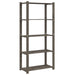 Suport depozitare 5 niveluri gri, 80x38x170 cm, lemn masiv pin - WALTI WALTI