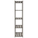 Suport depozitare 5 niveluri gri, 80x38x170 cm, lemn masiv pin - WALTI WALTI