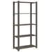Suport depozitare 5 niveluri gri, 80x38x170 cm, lemn masiv pin - WALTI WALTI