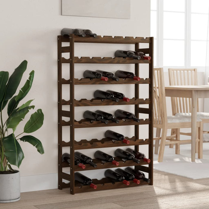 Suport sticle de vin, 56 sticle, maro, lemn masiv de pin - WALTI WALTI