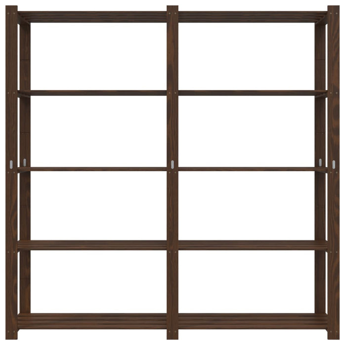 Suport depozitare 5 niveluri maro 170x38x170 cm lemn masiv pin - WALTI WALTI