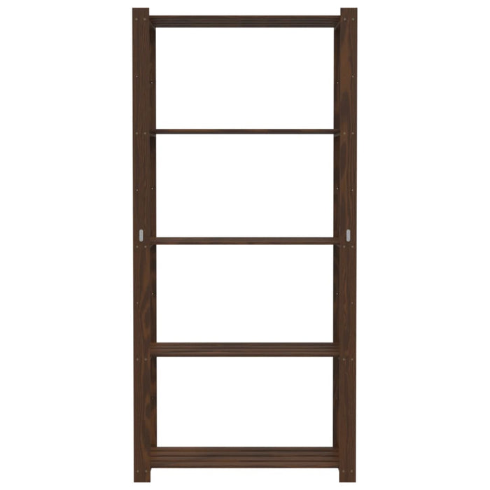 Suport depozitare 5 niveluri maro 80x38x170 cm lemn masiv pin - WALTI WALTI