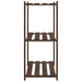 Suport depozitare 3 niveluri, maro, 80x38x90 cm, lemn masiv pin - WALTI WALTI