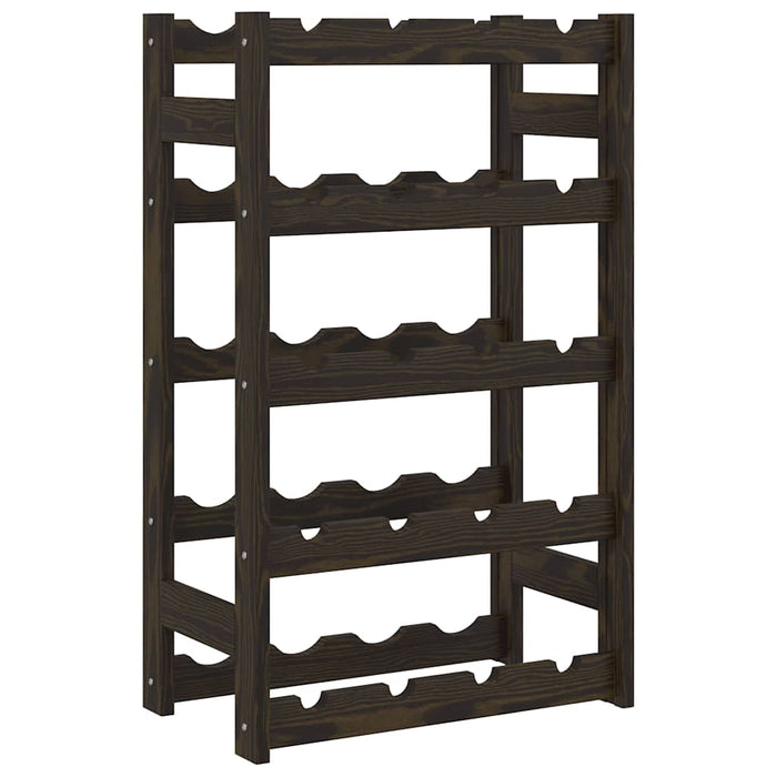 Suport sticle de vin, 20 sticle, negru, lemn masiv de pin - WALTI WALTI