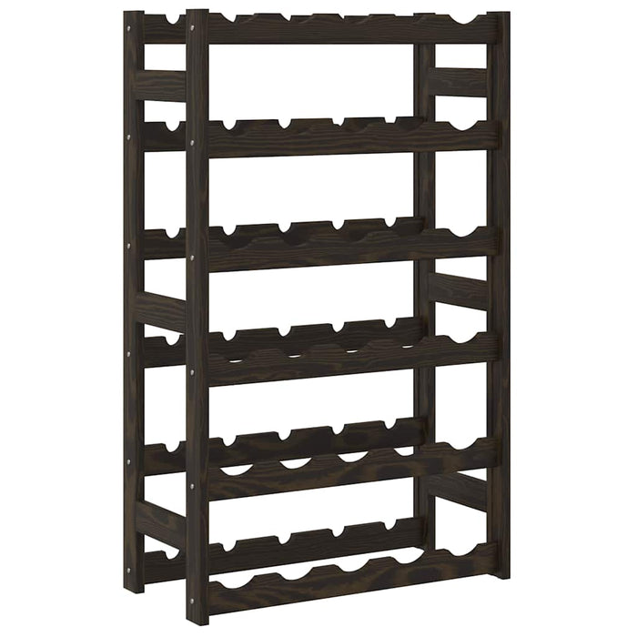 Suport sticle de vin, 30 sticle, negru, lemn masiv de pin - WALTI WALTI