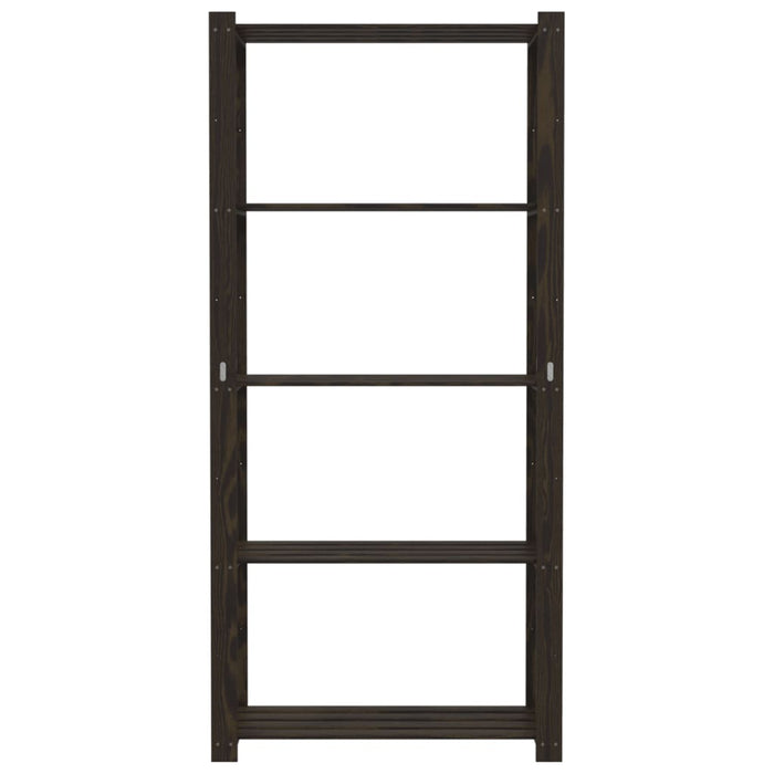 Suport depozitare 5 niveluri negru 80x38x170 cm lemn masiv pin - WALTI WALTI