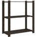Suport depozitare 3 niveluri, negru, 80x38x90cm, lemn masiv pin - WALTI WALTI