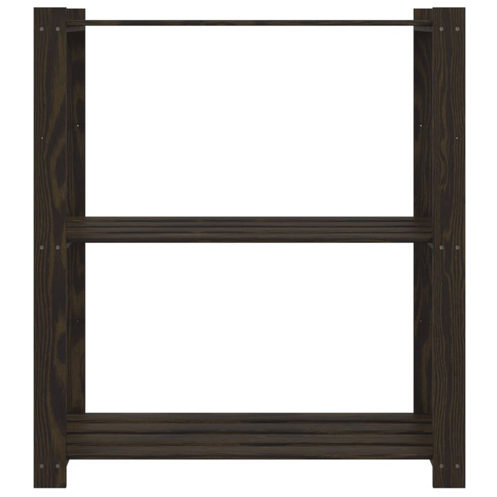Suport depozitare 3 niveluri, negru, 80x38x90cm, lemn masiv pin - WALTI WALTI