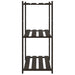Suport depozitare 3 niveluri, negru, 80x38x90cm, lemn masiv pin - WALTI WALTI