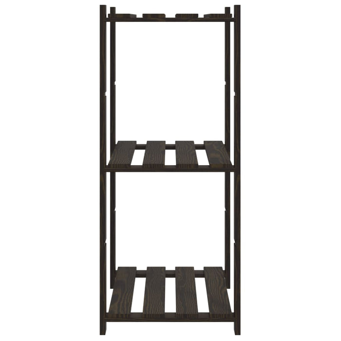 Suport depozitare 3 niveluri, negru, 60x38x90cm, lemn masiv pin - WALTI WALTI