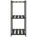 Suport depozitare 3 niveluri, negru, 60x38x90cm, lemn masiv pin - WALTI WALTI