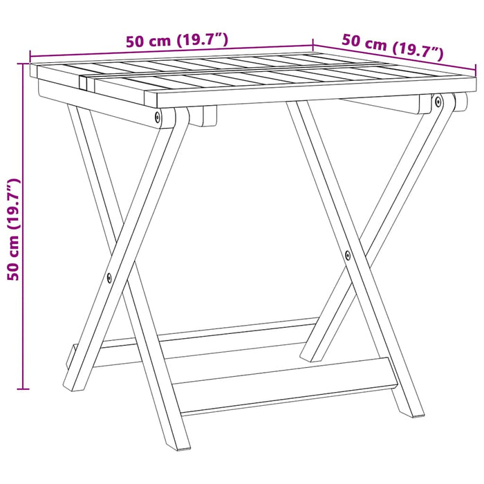 Set mobilier grădină pliabil, 3 piese, lemn masiv acacia - WALTI WALTI