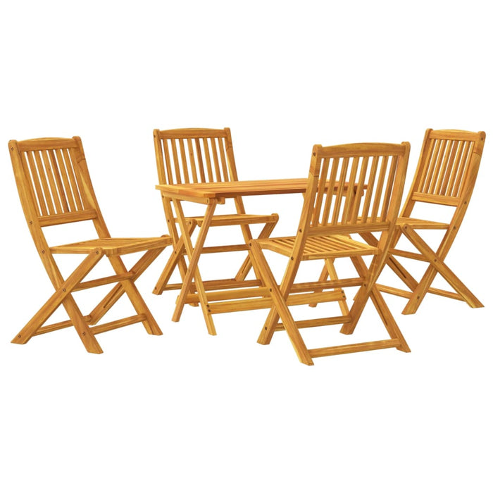 Set mobilier de grădină pliabil, 5 piese, lemn masiv de acacia - WALTI WALTI