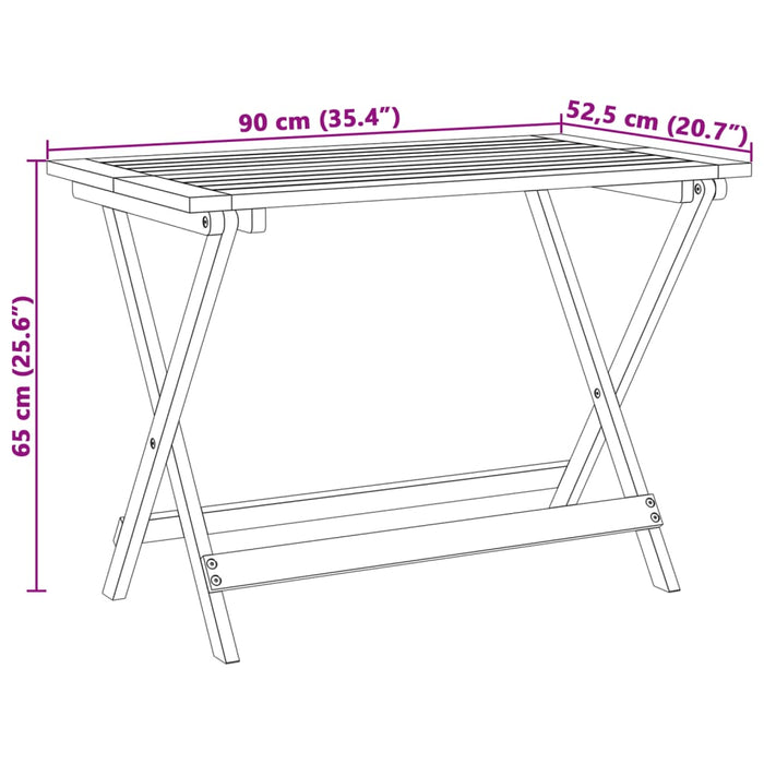 Set mobilier de grădină pliabil, 5 piese, lemn masiv de acacia - WALTI WALTI