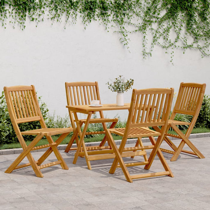 Set mobilier de grădină pliabil, 5 piese, lemn masiv de acacia - WALTI WALTI