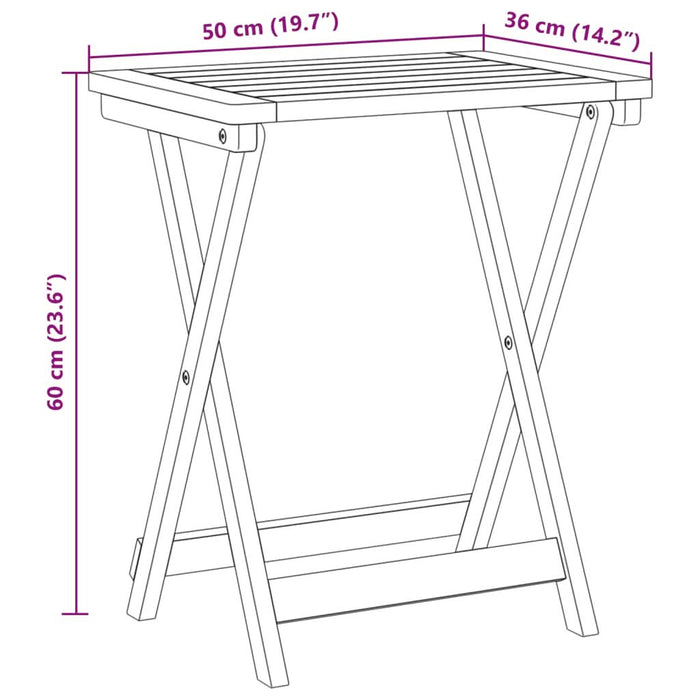 Set mobilier grădină pliabil, 3 piese, lemn masiv acacia - WALTI WALTI