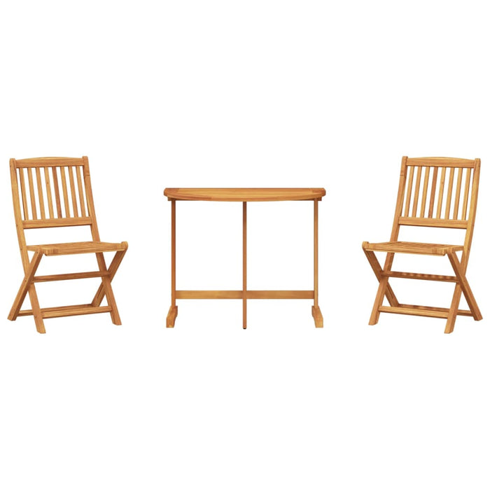 Set mobilier grădină pliabil, 3 piese, lemn masiv acacia - WALTI WALTI
