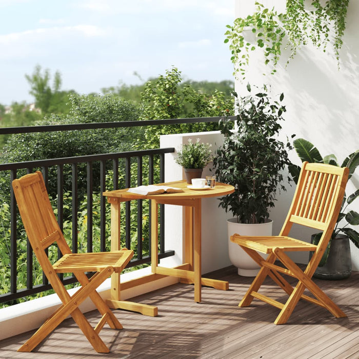 Set mobilier grădină pliabil, 3 piese, lemn masiv acacia - WALTI WALTI