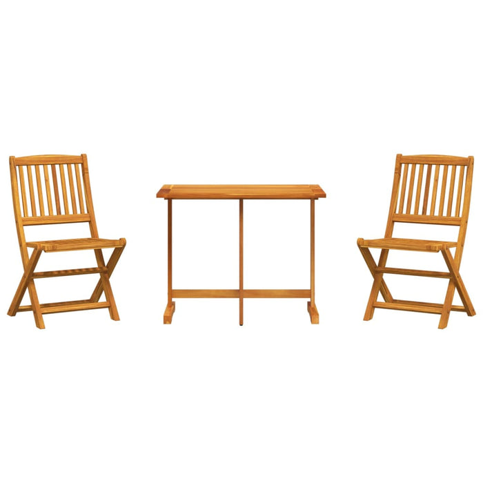 Set mobilier grădină pliabil, 3 piese, lemn masiv acacia - WALTI WALTI