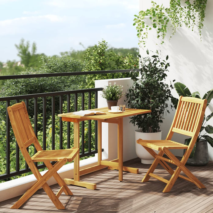 Set mobilier grădină pliabil, 3 piese, lemn masiv acacia - WALTI WALTI