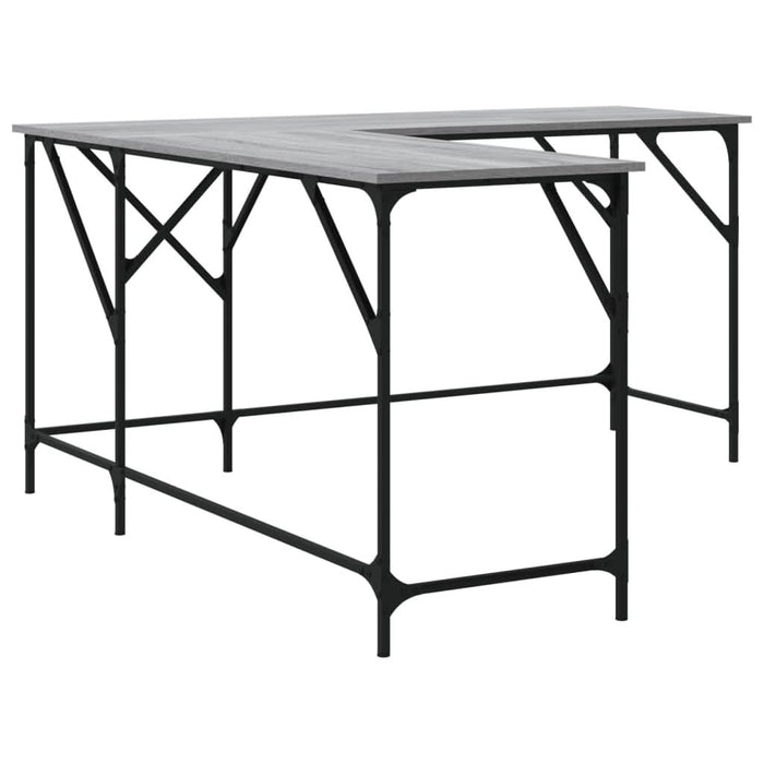 Birou, gri sonoma, 149x149x75 cm, lemn prelucrat - WALTI WALTI