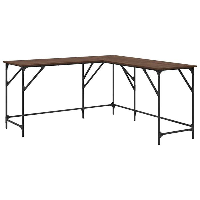Birou, stejar maro, 149x149x75 cm, lemn prelucrat - WALTI WALTI