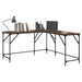 Birou, stejar maro, 149x149x75 cm, lemn prelucrat - WALTI WALTI