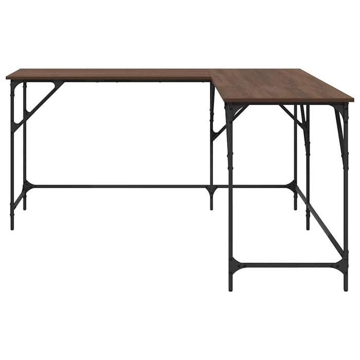 Birou, stejar maro, 149x149x75 cm, lemn prelucrat - WALTI WALTI