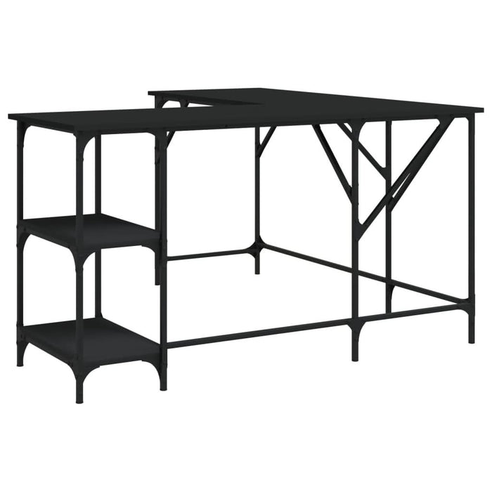 Birou, negru, 139x139x75 cm, lemn prelucrat - WALTI WALTI