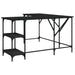Birou, negru, 139x139x75 cm, lemn prelucrat - WALTI WALTI