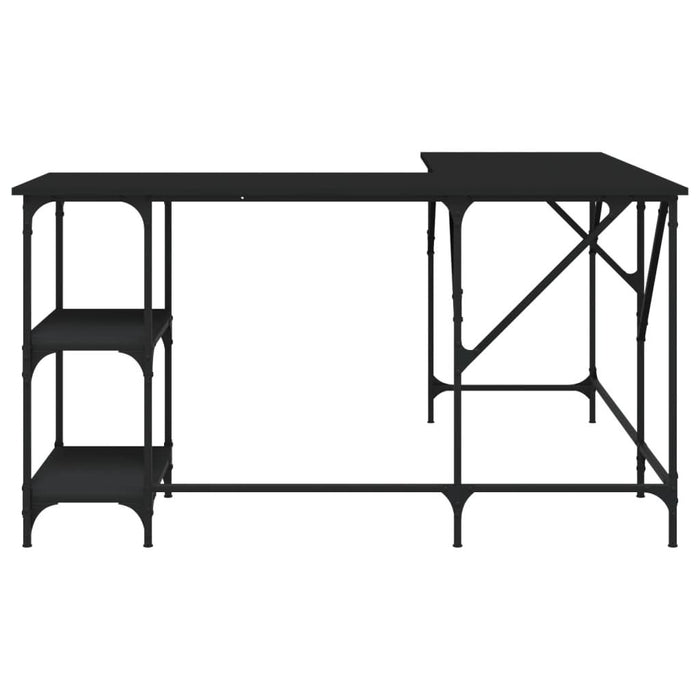 Birou, negru, 139x139x75 cm, lemn prelucrat - WALTI WALTI