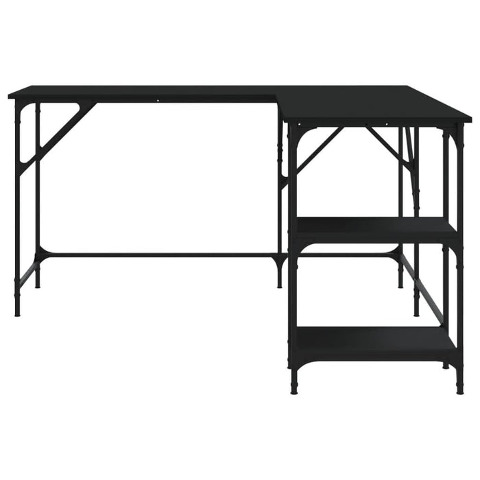 Birou, negru, 139x139x75 cm, lemn prelucrat - WALTI WALTI