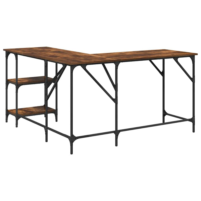 Birou, stejar afumat, 139x139x75 cm, lemn prelucrat - WALTI WALTI