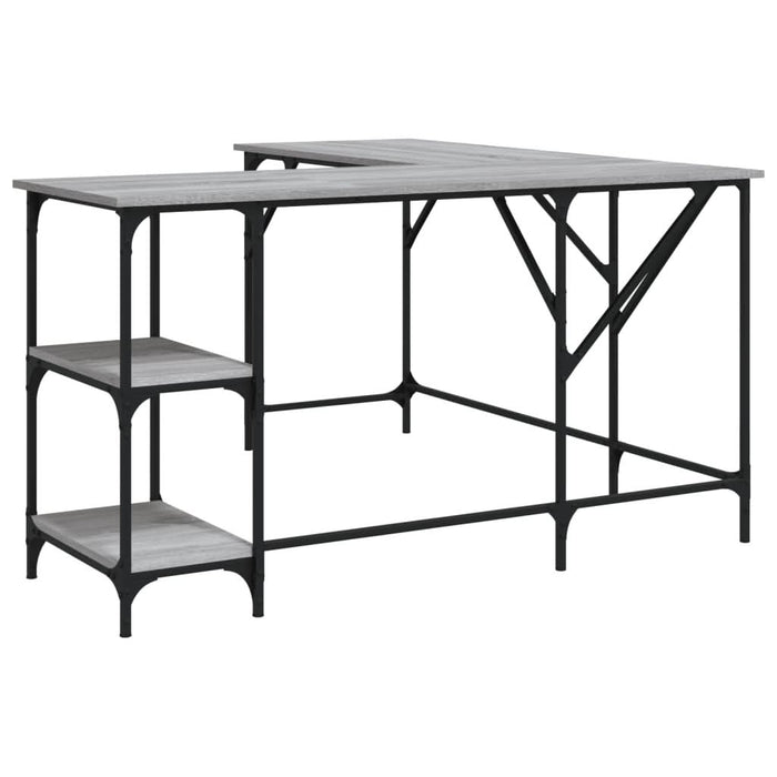 Birou, gri sonoma, 139x139x75 cm, lemn prelucrat - WALTI WALTI