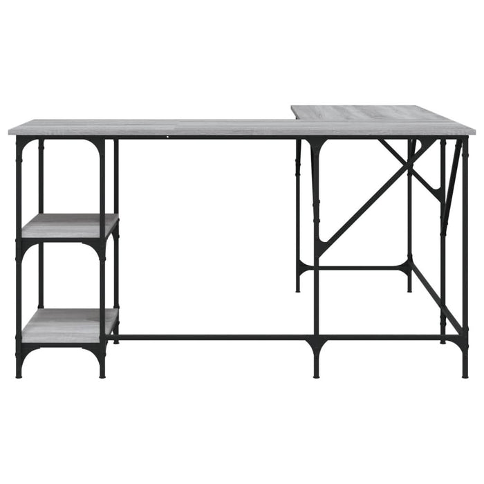Birou, gri sonoma, 139x139x75 cm, lemn prelucrat - WALTI WALTI