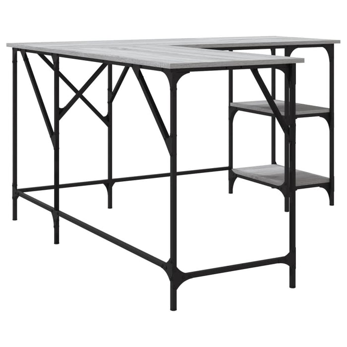 Birou, gri sonoma, 139x139x75 cm, lemn prelucrat - WALTI WALTI