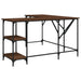 Birou, stejar maro, 139x139x75 cm, lemn prelucrat - WALTI WALTI