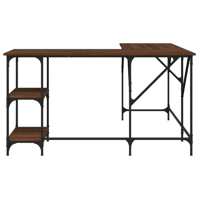 Birou, stejar maro, 139x139x75 cm, lemn prelucrat - WALTI WALTI