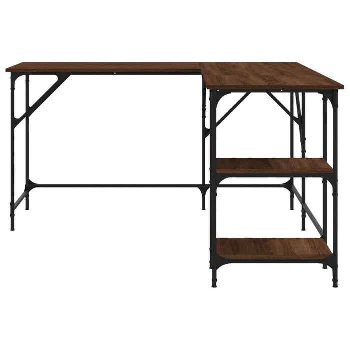 Birou, stejar maro, 139x139x75 cm, lemn prelucrat - WALTI WALTI