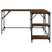 Birou, stejar maro, 139x139x75 cm, lemn prelucrat - WALTI WALTI