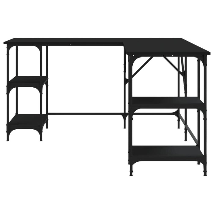 Birou, negru, 139x139x75 cm, lemn prelucrat - WALTI WALTI