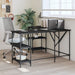 Birou, negru, 139x139x75 cm, lemn prelucrat - WALTI WALTI