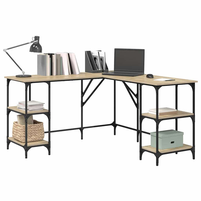 Birou, stejar sonoma, 139x139x75 cm, lemn prelucrat WALTI