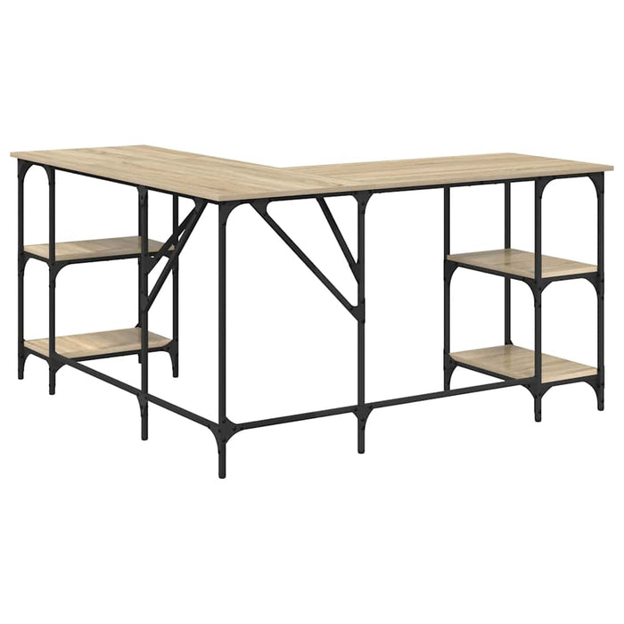 Birou, stejar sonoma, 139x139x75 cm, lemn prelucrat WALTI