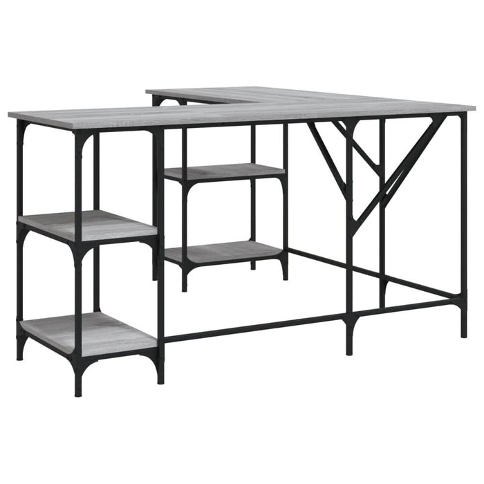 Birou, gri sonoma, 139x139x75 cm, lemn prelucrat - WALTI WALTI