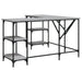 Birou, gri sonoma, 139x139x75 cm, lemn prelucrat - WALTI WALTI