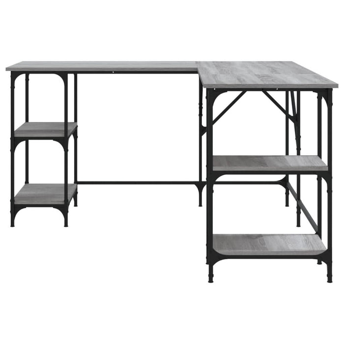 Birou, gri sonoma, 139x139x75 cm, lemn prelucrat - WALTI WALTI